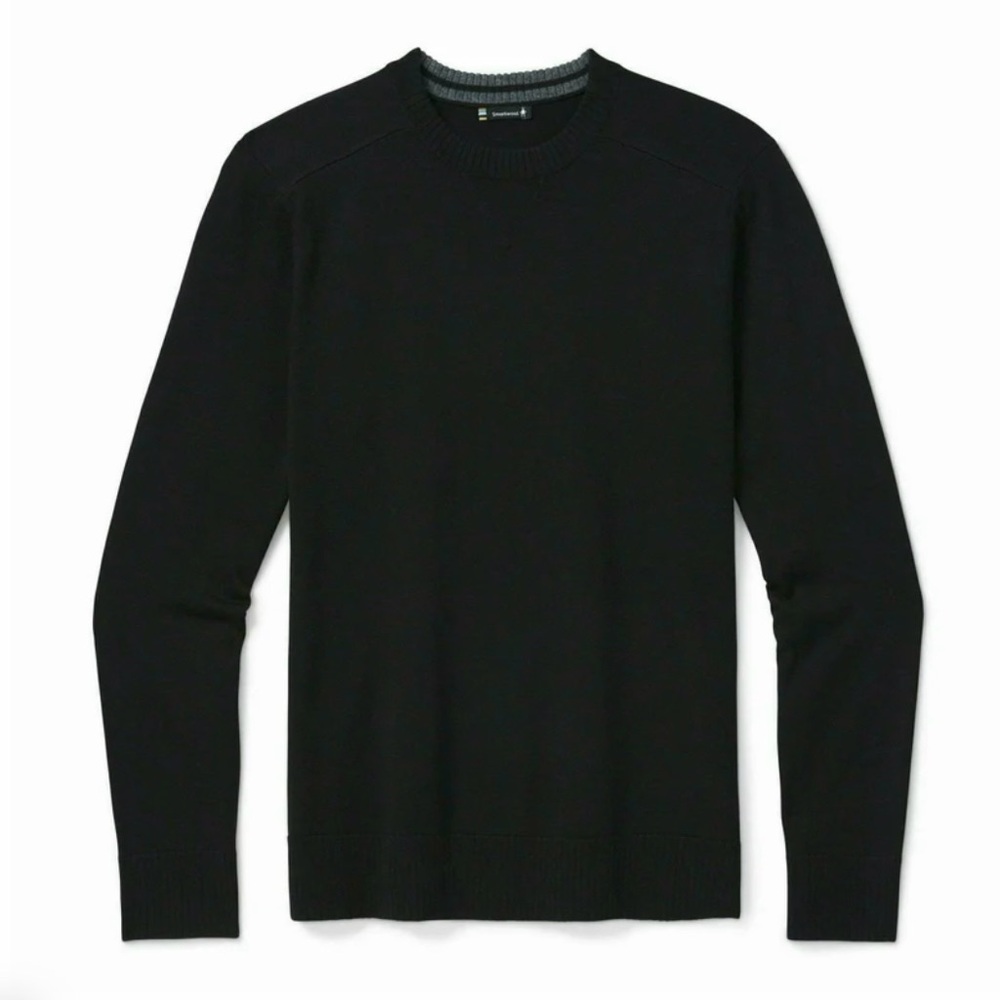 Smartwool Mens Sparwood Crew Black Sweater - Picture 1 of 12